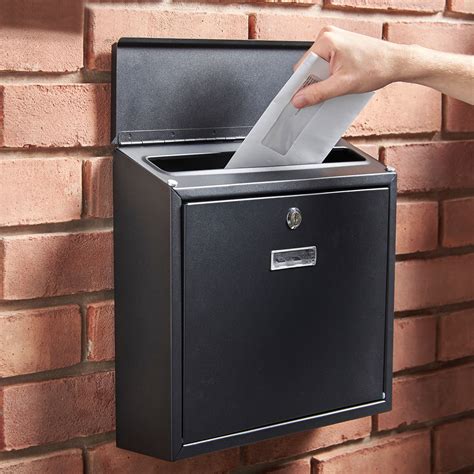 metal post box screwfix|outside post box wall mounted.